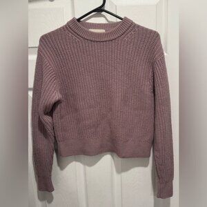 Aritzia Wilfred 100%Merino Wool Serendipity Sweater Claremont pink mauve XS knit
